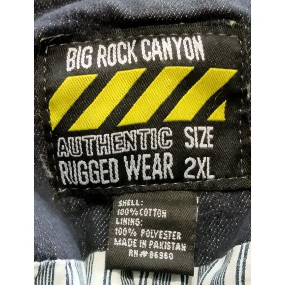 Big Rock Canyon Plus Size 2XL Jacket Denim Button-Up Mandarian Collar - Picture 8 of 9